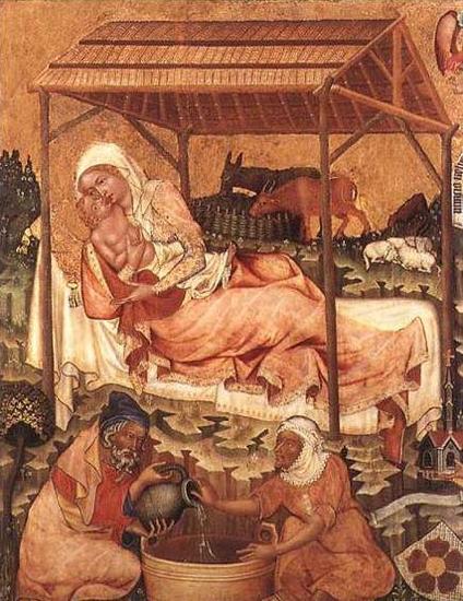 MASTER of Hohenfurth Nativity France oil painting art